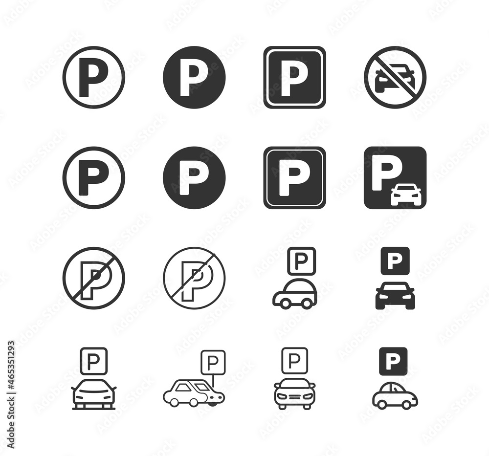Car parking vector icon. Parking sign Car parking vector icon. Parking sign