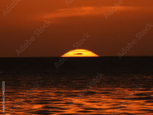 sunset over the sea