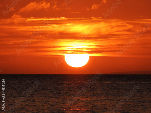 sunset over the sea