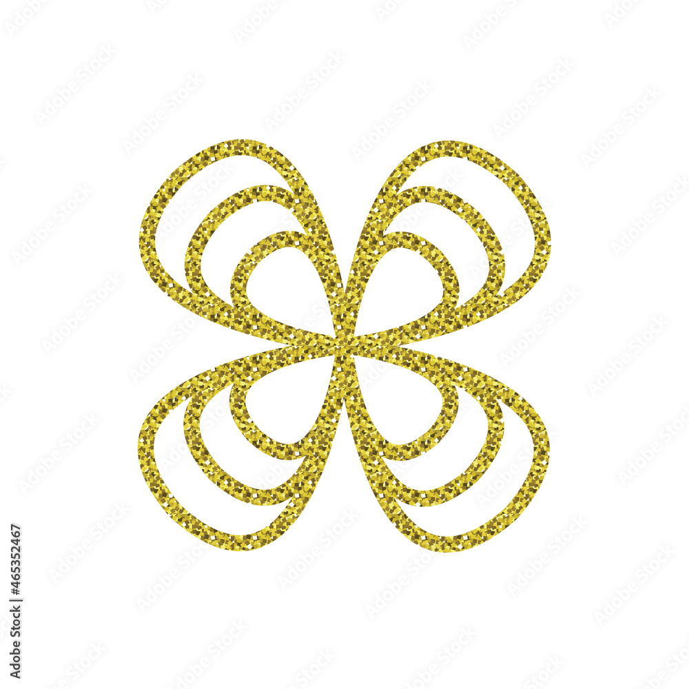 Isolated abstract golden logo design on white background. Isolated abstract golden logo design on white background.