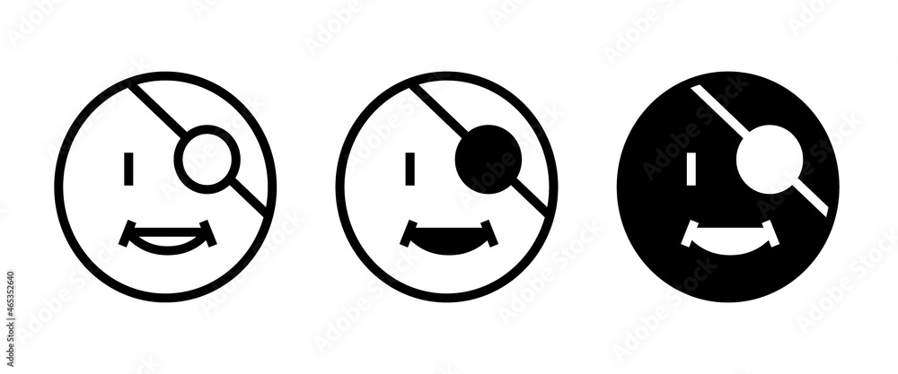 Pirate face icon icon button, vector, sign, symbol, logo, illustration, editable stroke, flat design style isolated on white Pirate face icon icon button, vector, sign, symbol, logo, illustration, editable stroke, flat design style isolated on white