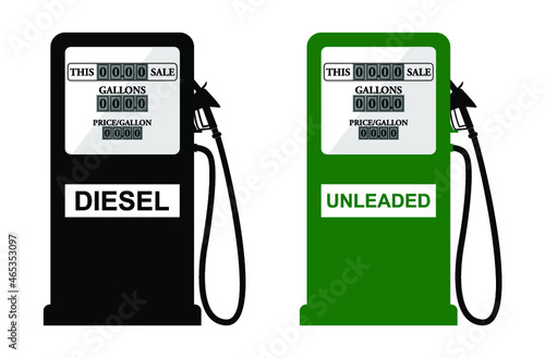 A simple drawing of fuel pumps