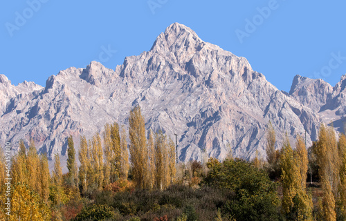 A western view of the Demirkazik peak of Aladaglar in Camardi, Nigde in Turkey