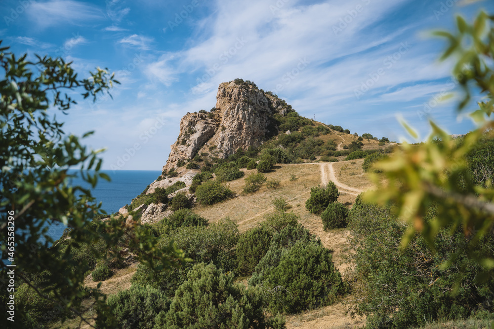 The beautiful landscape mountain view in Balaklava. Black sea Crimea