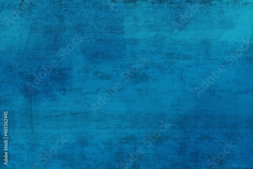 blue background, turquoise teal grunge wallpaper with paint strokes on canvas, monochrome minimalistic design for scrapbooking 