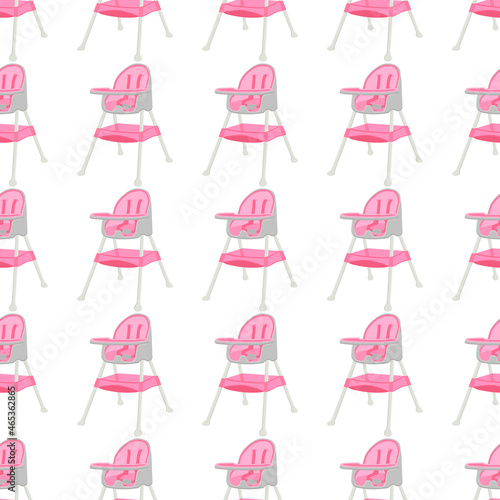 Illustration on theme colorful modern child high chair