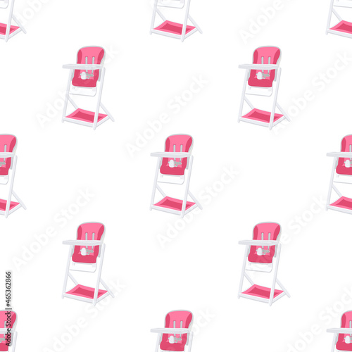 Illustration on theme colorful modern child high chair