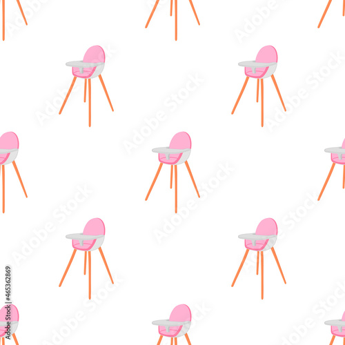 Illustration on theme colorful modern child high chair