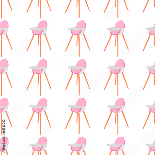 Illustration on theme colorful modern child high chair