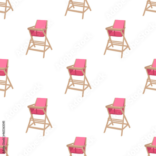 Illustration on theme colorful modern child high chair