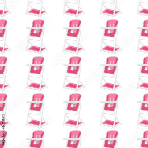 Illustration on theme colorful modern child high chair