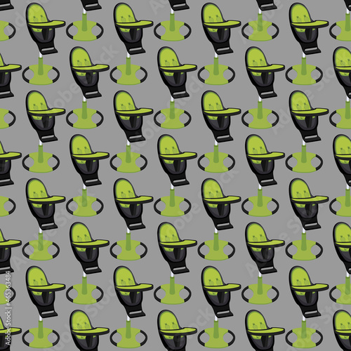 Illustration on theme colorful modern child high chair