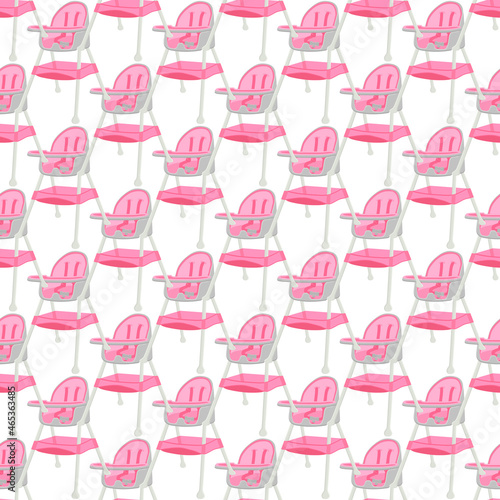 Illustration on theme colorful modern child high chair