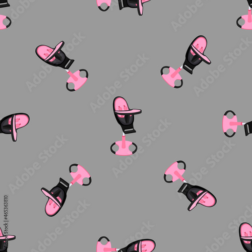 Illustration on theme colorful modern child high chair
