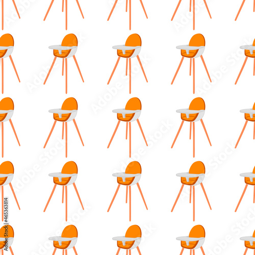 Illustration on theme colorful modern child high chair