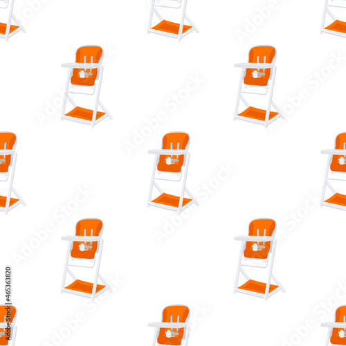 Illustration on theme colorful modern child high chair