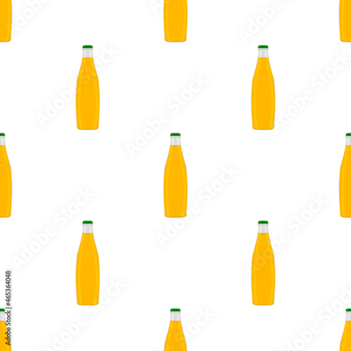Illustration on theme seamless beer glass bottles with lid for brewery