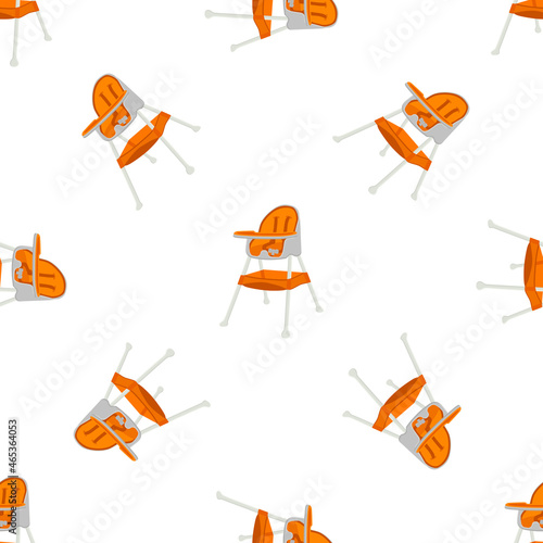 Illustration on theme colorful modern child high chair