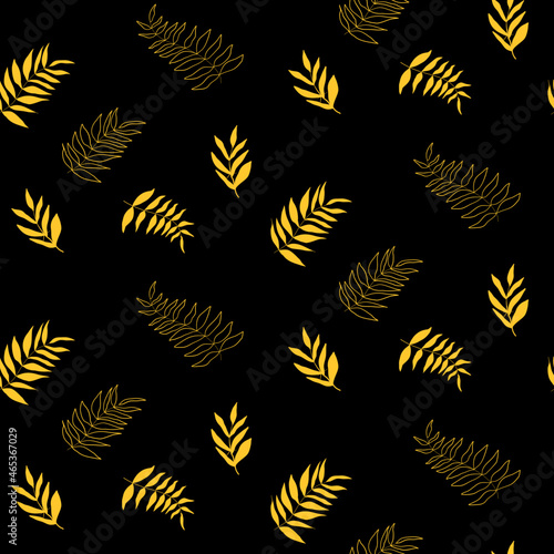 Golden leaves design pattern