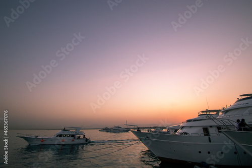 Sunset over the marina in Hurghada, Egypt © Rob