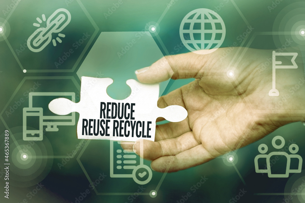 Text showing inspiration Reduce Reuse Recycle. Word for ...