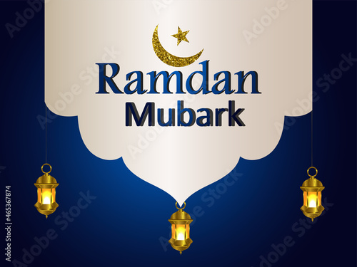 Ramadan kareem realistic illustration and background