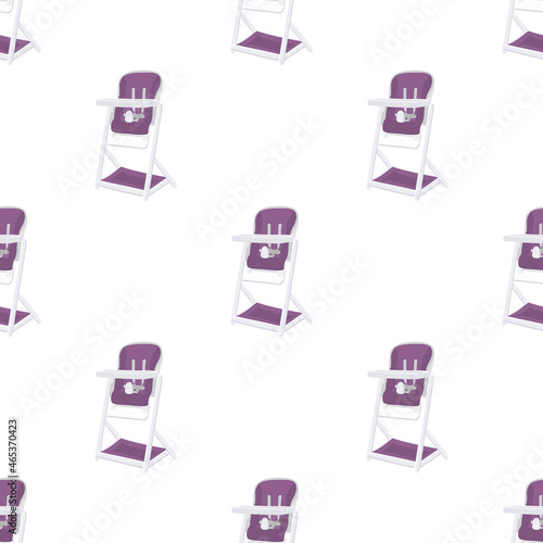 Illustration on theme colorful modern child high chair