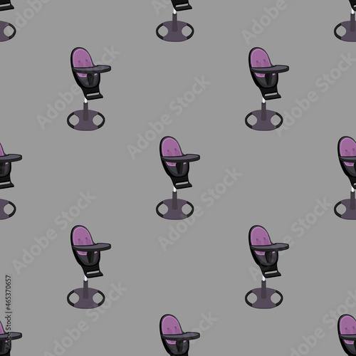 Illustration on theme colorful modern child high chair
