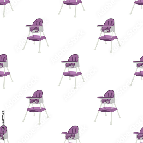 Illustration on theme colorful modern child high chair