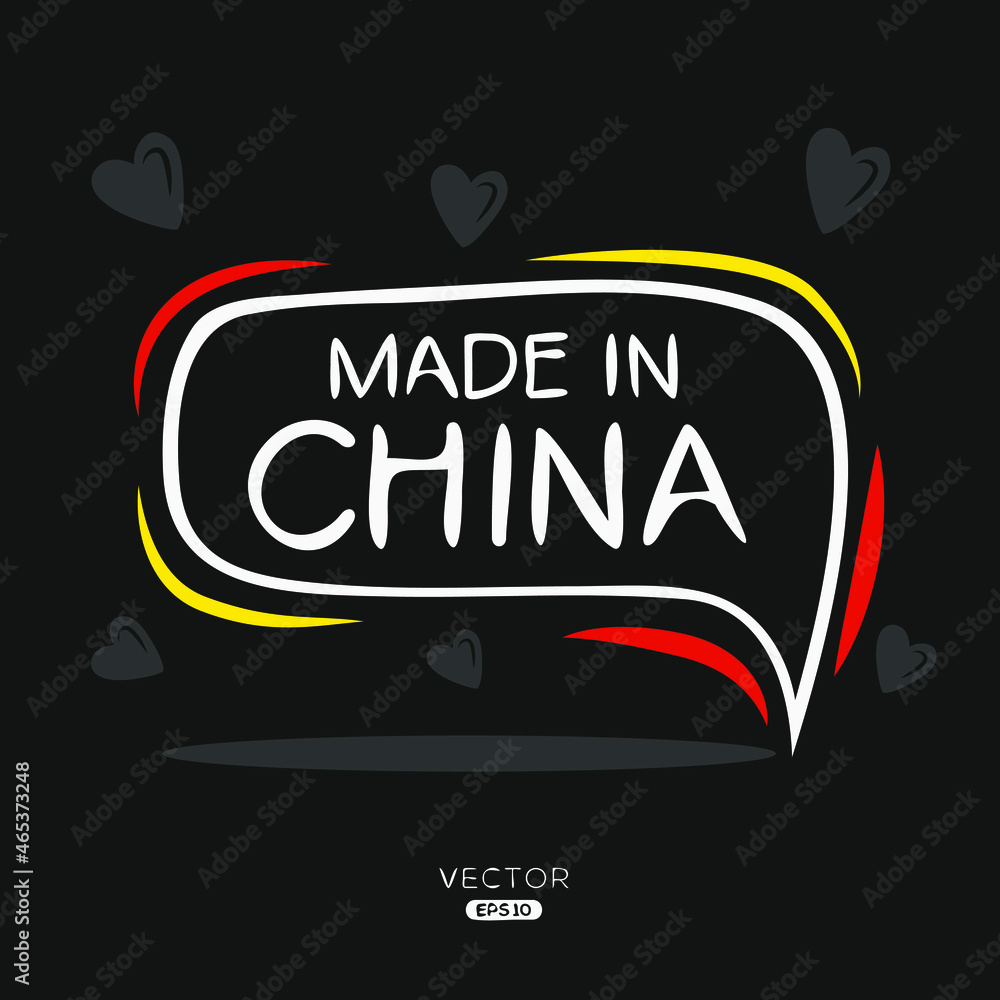Fototapeta premium Made in China, vector illustration.