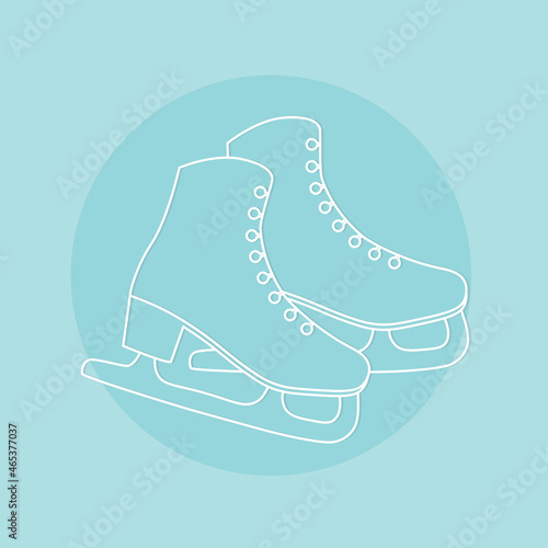 Obraz na plátně ice skates icon- vector illustration