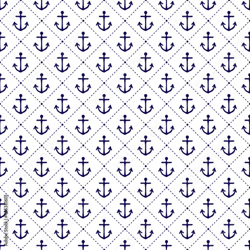 Hand Drawing Nautical Seamless Pattern for party, anniversary, birthday. Design for banner, poster, card, invitation and scrapbook 