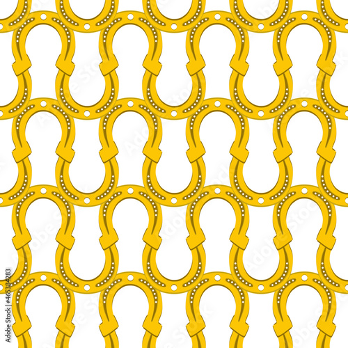 Illustration on theme Irish holiday St Patrick day, seamless horseshoes