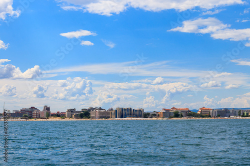 Wallpaper Mural View of the Black sea and Sunny Beach resort in Bulgaria. View from a sea Torontodigital.ca