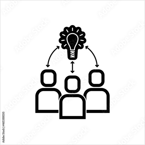 Brainstorm Icon, Brainstorming, Team, Group, Individual Creativity Exercise