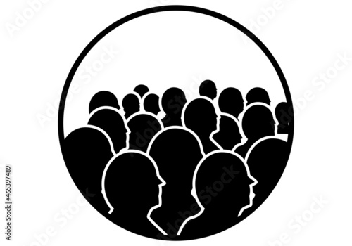 Multitud de personas. Manifestación. Acumulación de gente. Aglomeración de personas