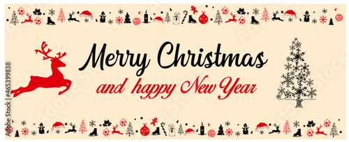 Obraz na płótnie Modern universal artistic templates. Merry Christmas cards and invitations. Floral frames and backgrounds design. Vector illustration. w salonie