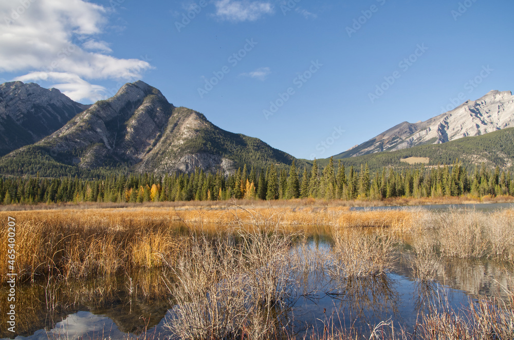 Autumn in the Rocky Mountains in Banff, AB