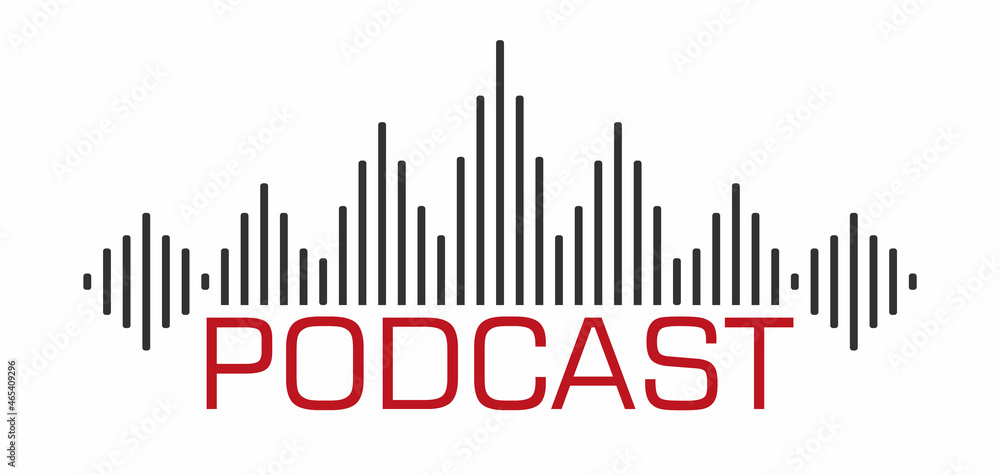 The podcast icon. The icon. Studio equaliser table broadcast podcast. Vector illustration The podcast icon. The icon. Studio equaliser table broadcast podcast. Vector illustration