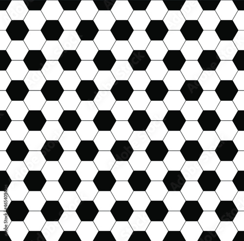 black and white football seamless pattern