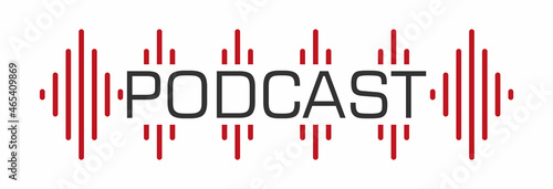 The podcast icon. The icon. Studio equaliser table broadcast podcast. Vector illustration