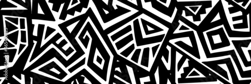 Unique Geometric Vector Seamless Pattern made in ethnic style. Aztec textile print. African traditional design. Creative boho pattern. Perfect for site backgrounds, wrapping paper and fabric design.