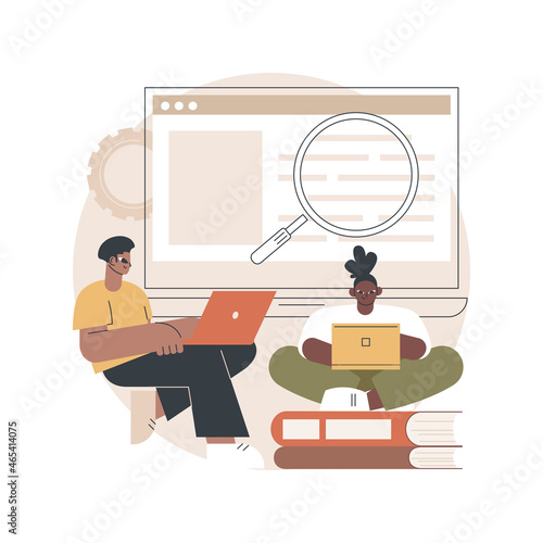 Computer Lab abstract concept vector illustration. Advanced computer skills, information technology learning, university on demand laboratory, college tech classroom equipment abstract metaphor.