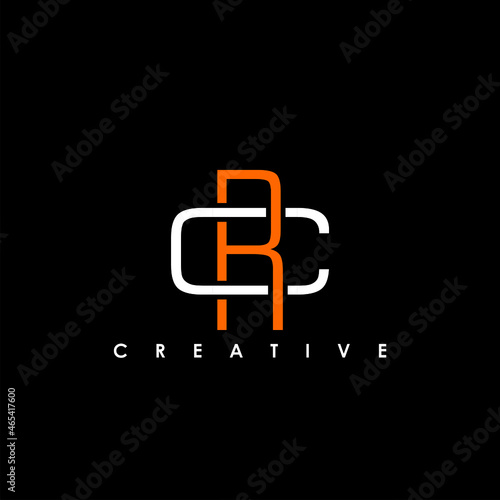 CR, RC Letter Initial Logo Design Template Vector Illustration