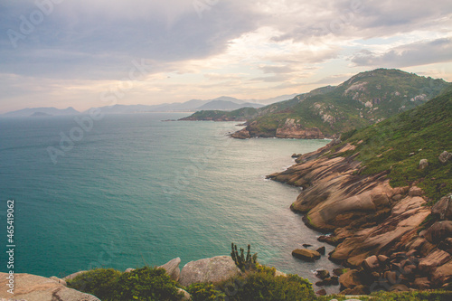 view of the sea and mountains