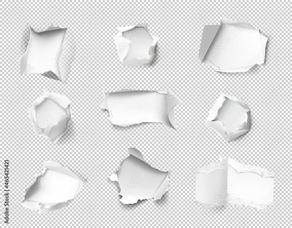 Realistic holes in paper isolated on transparent background. Vector illustration element ready for your design. EPS10. Realistic holes in paper isolated on transparent background. Vector illustration element ready for your design. EPS10.