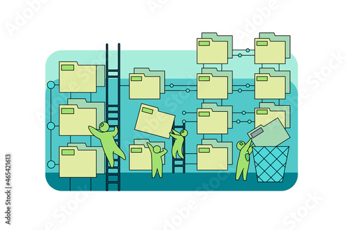 People file sorting in archives