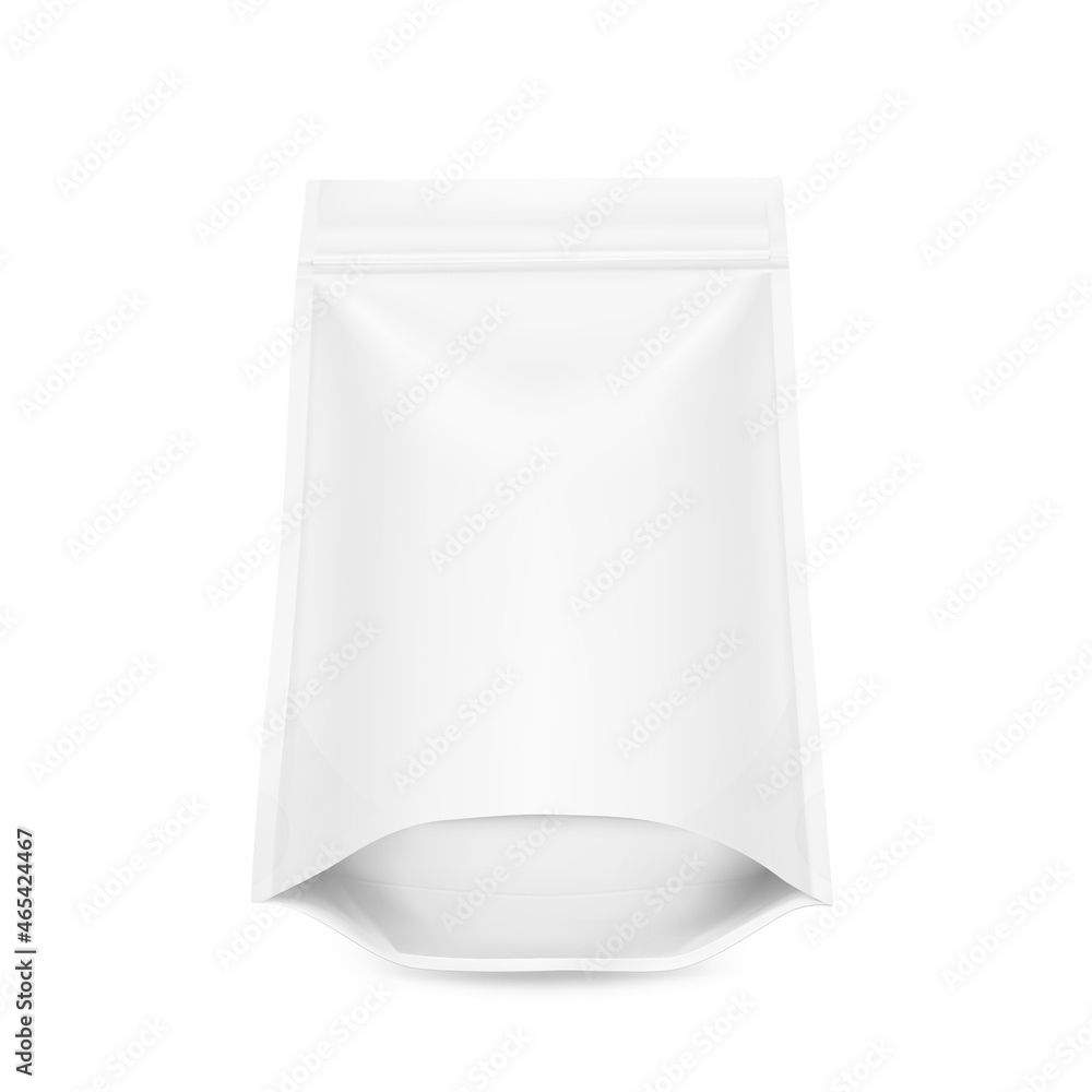 Pouch bag mockup. Vector illustration isolated on white background. Front view. Can be use for template your design, presentation, promo, ad. EPS10. Pouch bag mockup. Vector illustration isolated on white background. Front view. Can be use for template your design, presentation, promo, ad. EPS10.