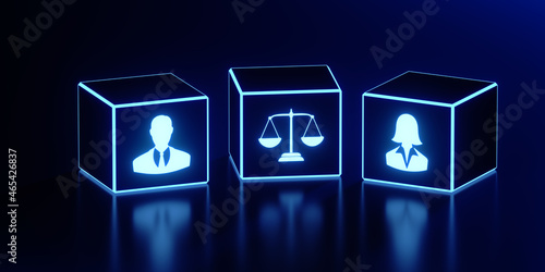 Εκτύπωση καμβά Labor Law Lawyer Legal Business Internet Technology Concept