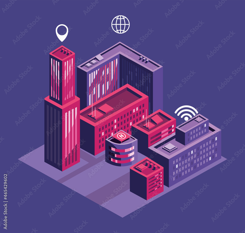 Fototapeta premium smart city invitation